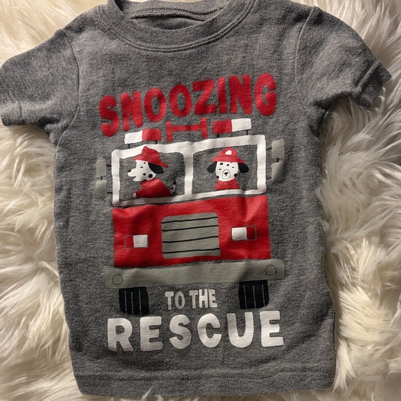 Carter's Other - Carter's Gray and Red Fire Truck Graphic Tee